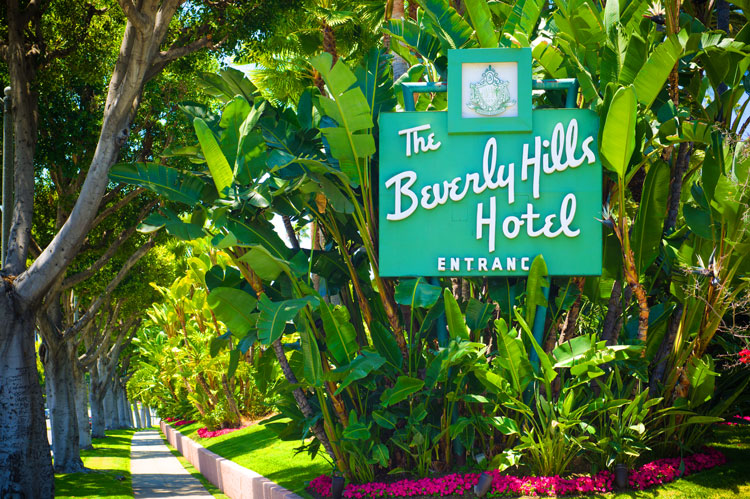 The Beverly Hills Hotel stop on a scenic Hollywood Bus Tours route